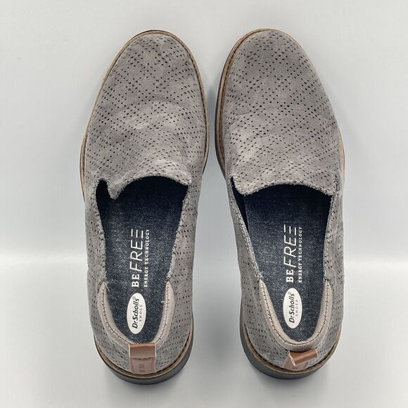 Dr Scholls SIDEKICK Gray Slip On Loafers Comfort Shoes Womens SIZE 7 Gray Cutout - Picture 6 of 9